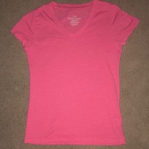 Medium shade of pink caplet sleeve top